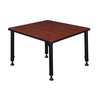 Kee Square Tables > Height Adjustable > Square Classroom Tables, 30 X 30 X 23-34, Wood|Metal Top TB3030CHAPBK